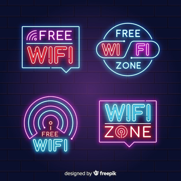 ネオン無料のwifiサインコレクション