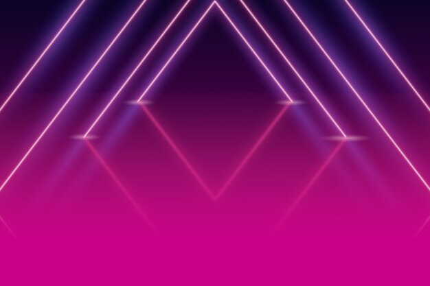 Neon geometric shapes background