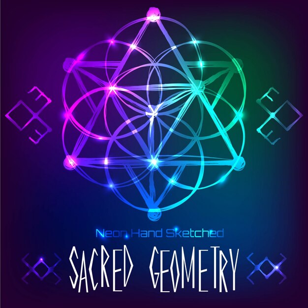 Neon geometric shapes