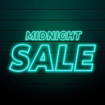 Neon glowing sale sign