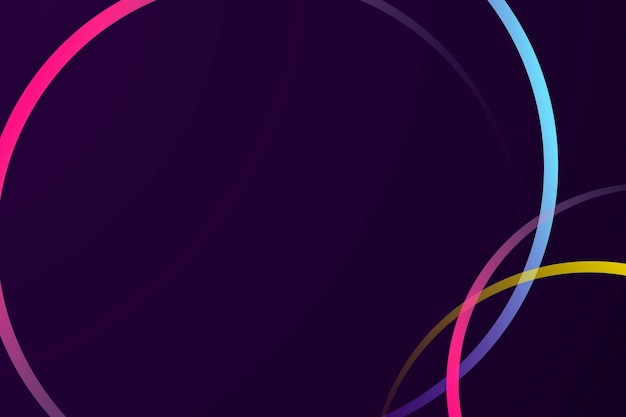 Free vector neon gradient curve frame template