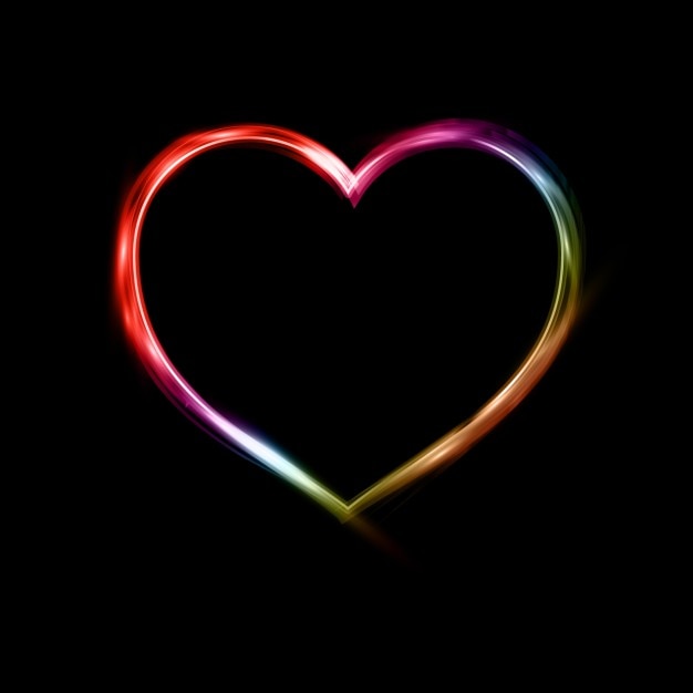 Neon Heart Background