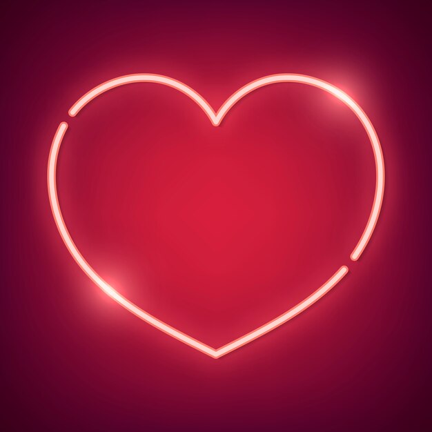 Neon heart illustration