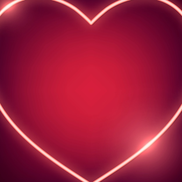 Illustrazione di cuore al neon