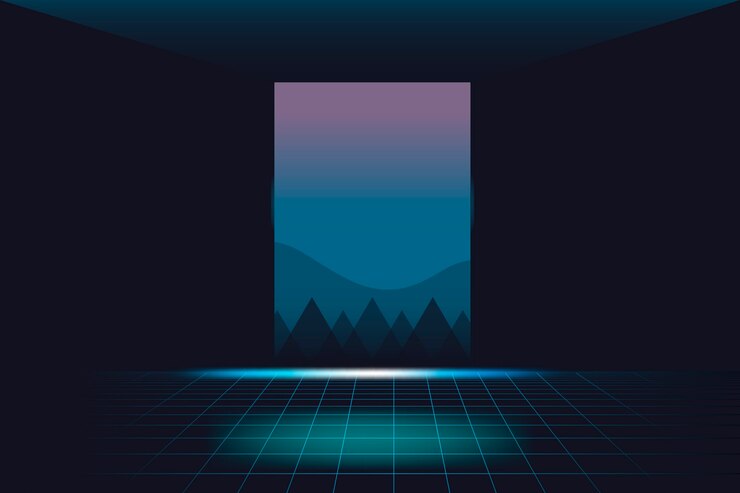 無料Vector ネオン風景の背景