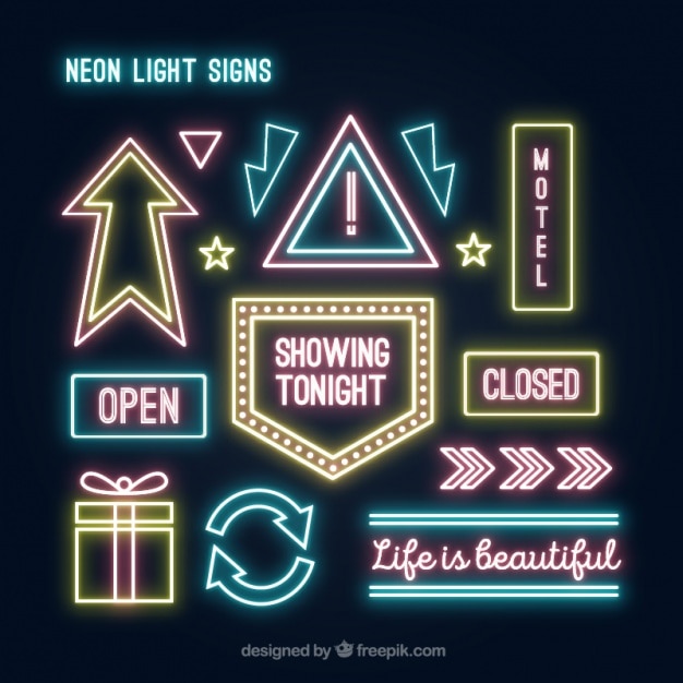 Neon light collection