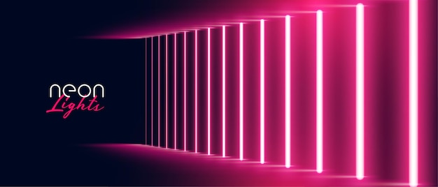 Neon light effect pathway red background design