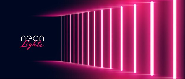 Neon light effect pathway red background design