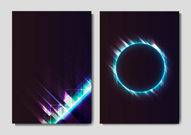 Neon light effect posters