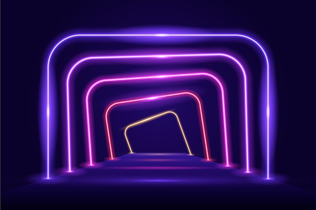 Free vector neon lights background abstract style