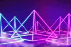 Free vector neon lights background concept