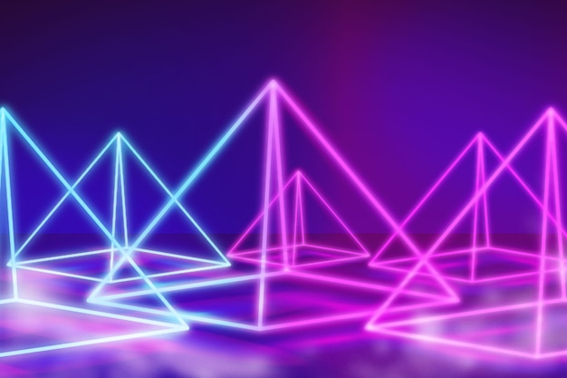 Neon lights background concept