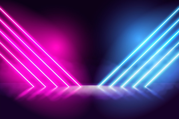 Neon lights background concept