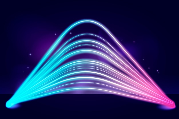 Бесплатное векторное изображение Неоновые огни дизайн фона