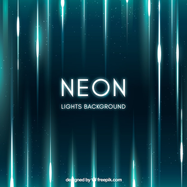Бесплатное векторное изображение Неоновые огни фон в абстрактном стиле