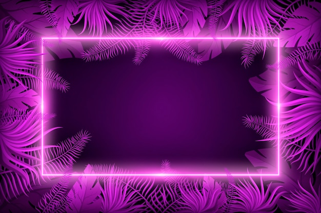 Purple neon border with flare on the top background 3184675 Stock