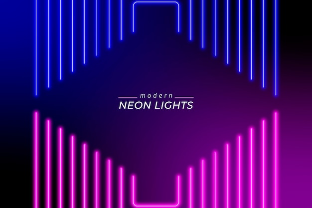 Vettore gratuito sfondo di luci al neon