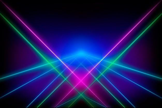 Бесплатное векторное изображение Фон неоновых огней