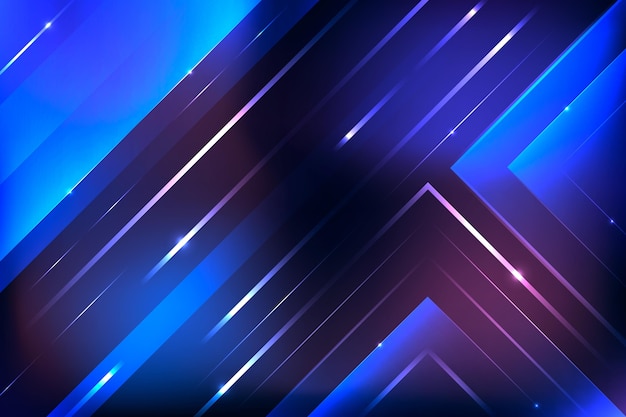 Free vector neon lights geometric background