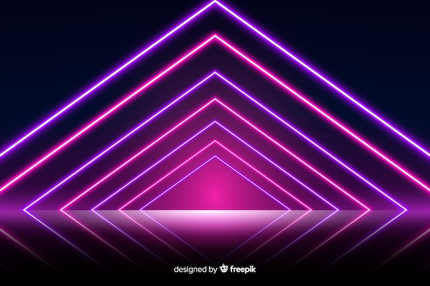 Neon lights stage background