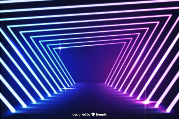 Neon lights stage background