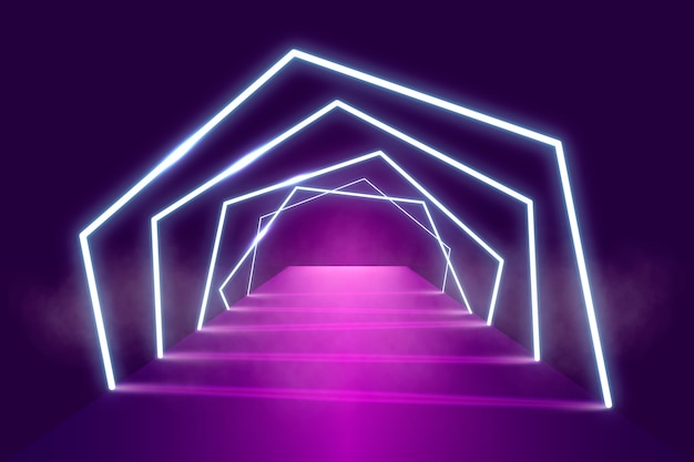 Neon lights stage background