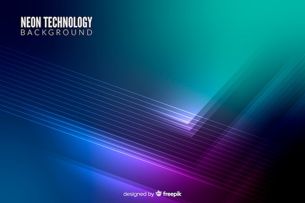 Neon lights technology background