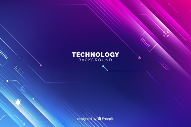 Neon lights technology background