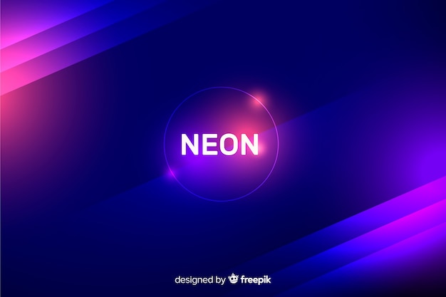 Free vector neon lights technology background