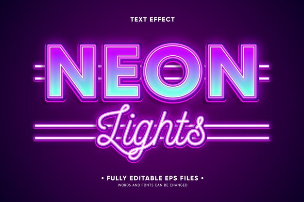 Neon lights text effect