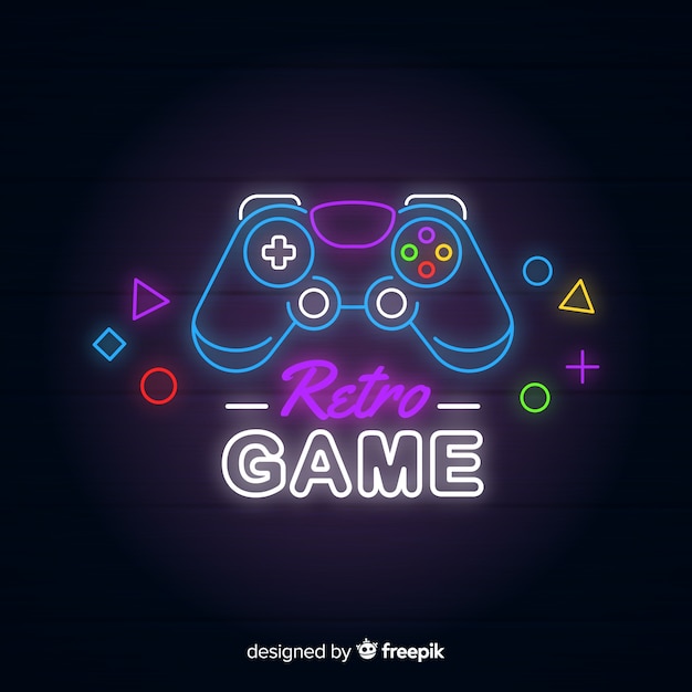 Download Free Neon Lights Vintage Gaming Logo Free Vector Use our free logo maker to create a logo and build your brand. Put your logo on business cards, promotional products, or your website for brand visibility.