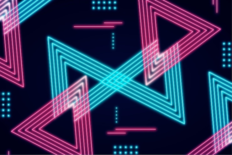 Free Vector neon lights wallpaper concept