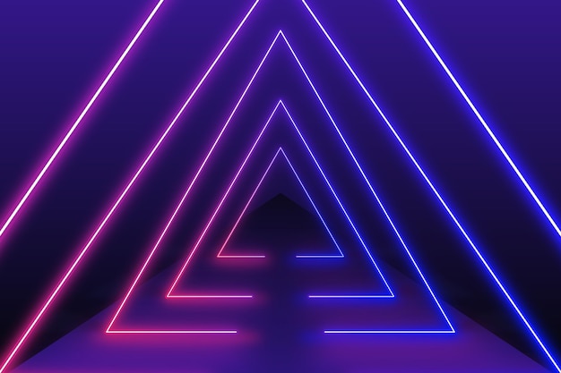 Free vector neon lights wallpaper style