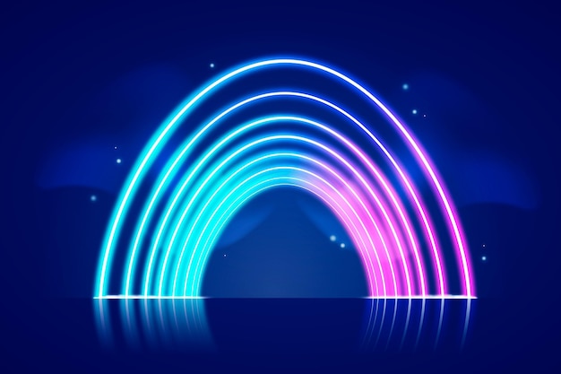 Free vector neon lights wallpaper theme