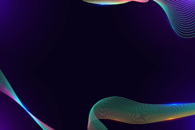 Free vector neon lined pattern on a dark background