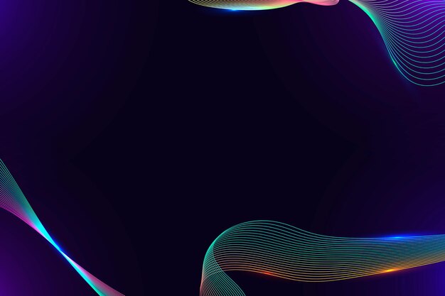 Neon lined pattern on a dark background