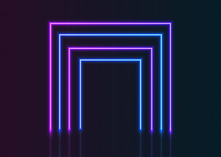 Free Vector neon lines background