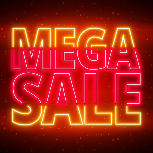 Neon mega sale sign