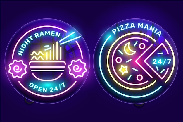 Neon pub and restaurant sign design