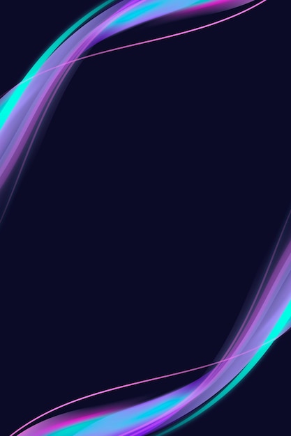 Neon purple curve frame template