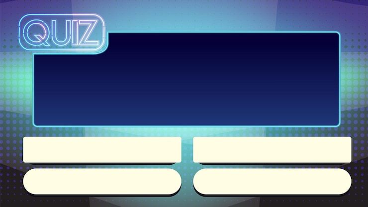 Free Vector neon quiz game show interface design