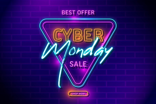 Neon retro lights cyber monday