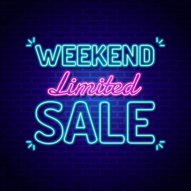 Neon sale sign design