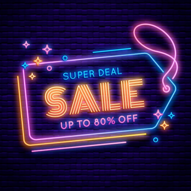 Neon sale sign design