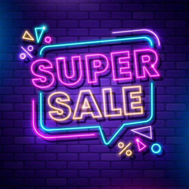 Neon sale sign design