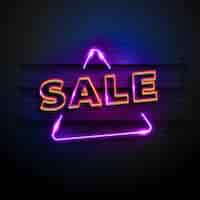 Free vector neon sale sign