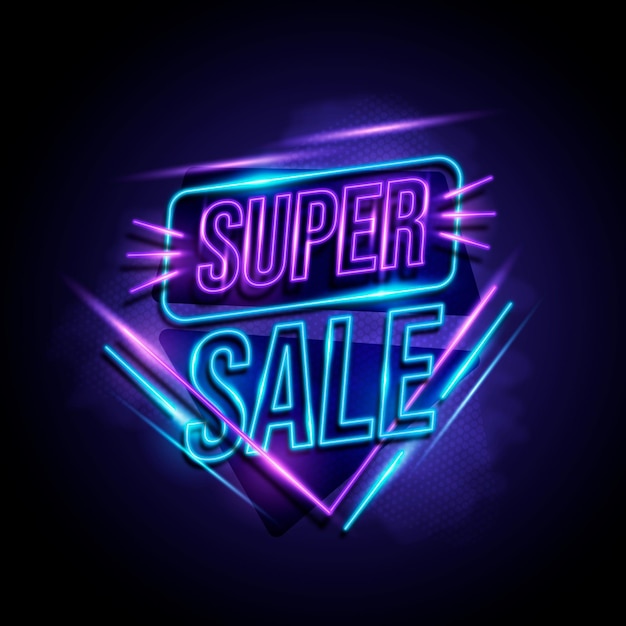 Free vector neon sale sign