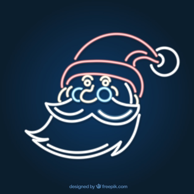 Neon santa claus