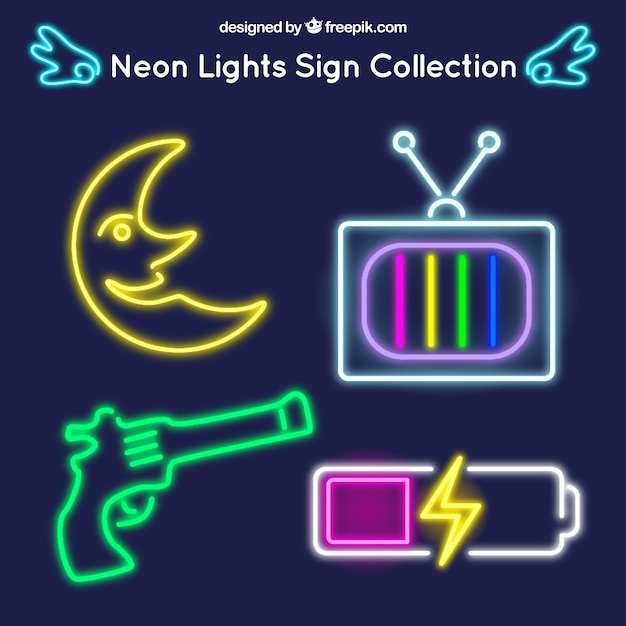 Neon signs objects