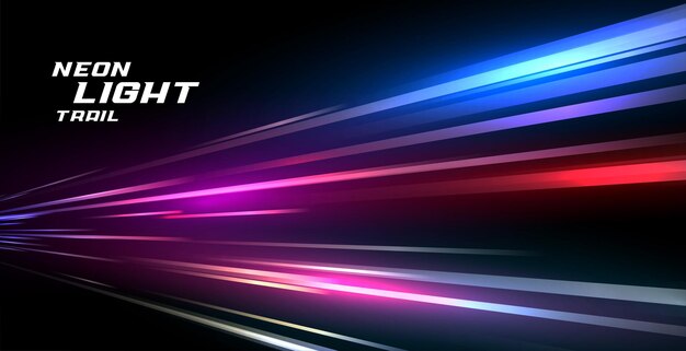 Neon speed lights motion background